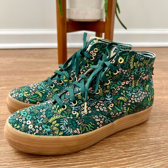RARE Rifle Paper Co. x Keds Tapestry Everyday Triple Decker Hi Sneaker - Picture 4 of 16